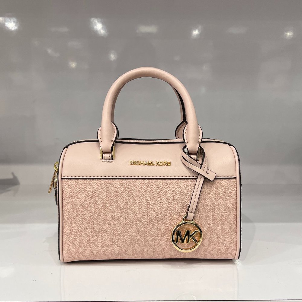 Michael Kors Travel XS Duffle Satchel Shoulder Crossbody Bag MK Pink